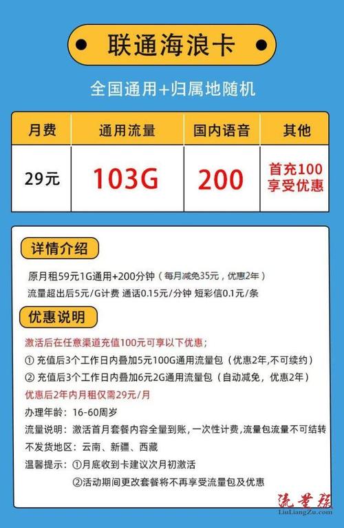 联通29元无限流量卡，联通299无限流量卡