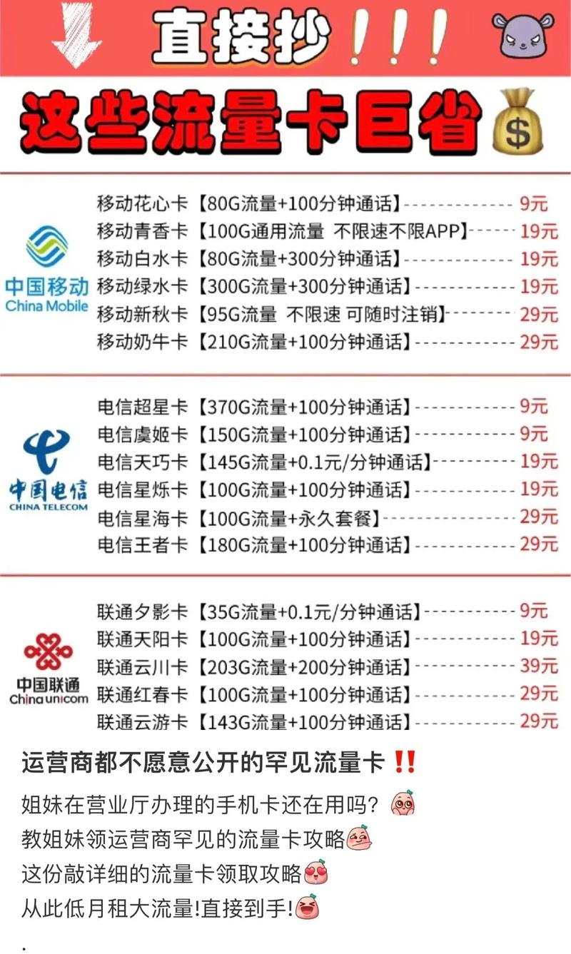 陕西移动流量卡,陕西移动流量卡套餐费用表 第1张 陕西移动流量卡,陕西移动流量卡套餐费用表 第1张