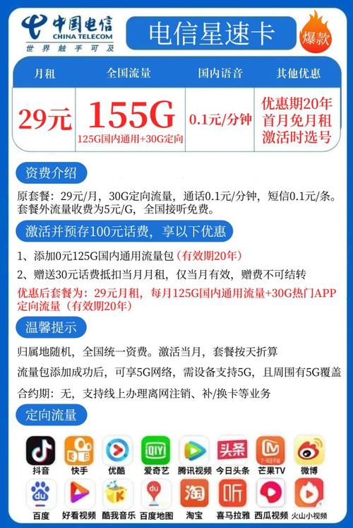 流量卡29元，联通135g流量卡29元
