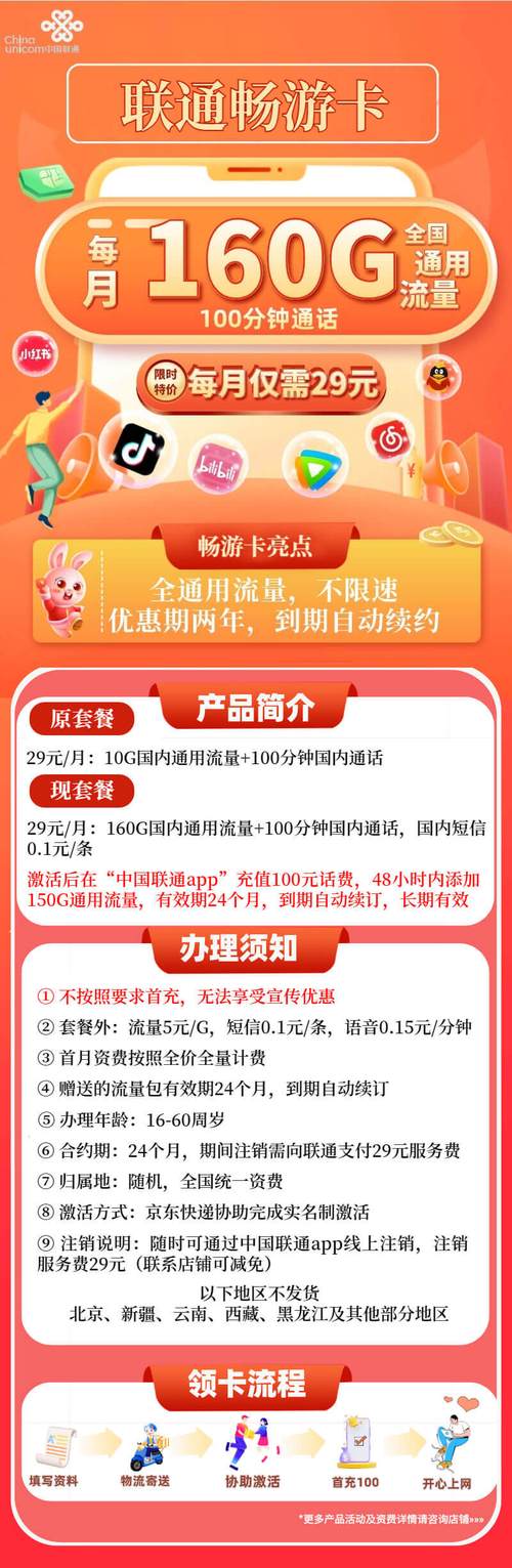联通29元超级流量卡，联通29元流量卡套餐