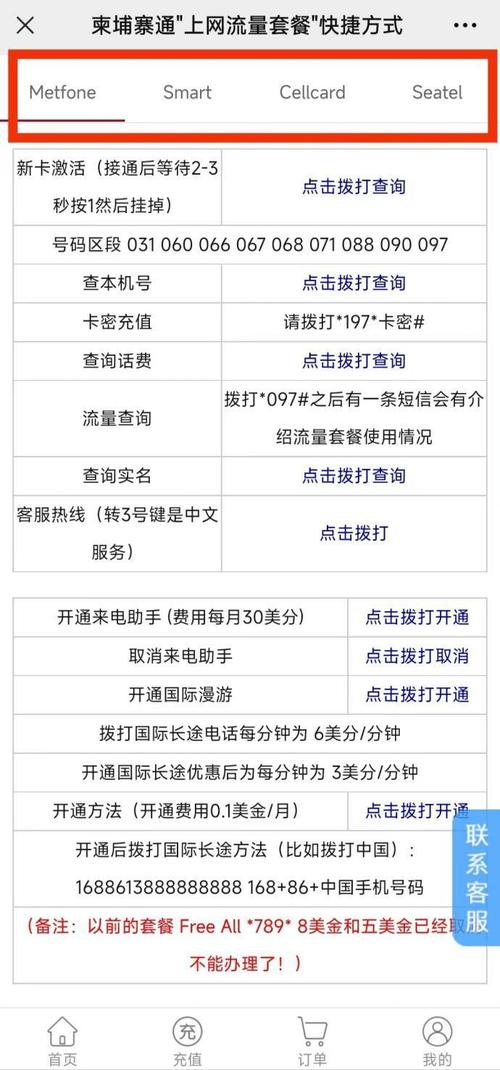 柬埔寨电话卡流量充值，柬埔寨卡怎么冲流量