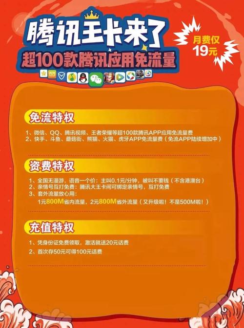 腾讯大王卡专属流量，腾讯大王卡专属流量有哪些app
