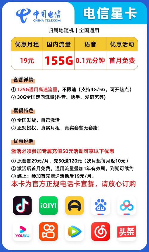 流量语音电话卡（大流量大语音手机卡）