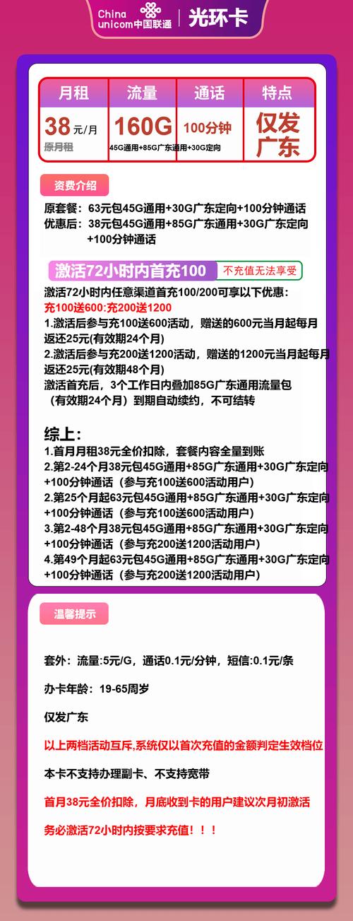 广东省联通流量卡？广东联通纯流量卡  第2张
